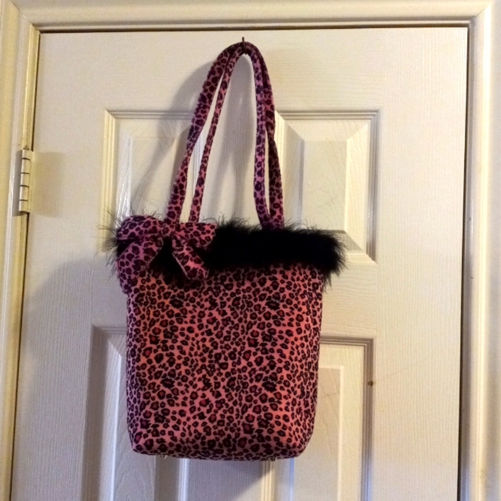 Pink black purse